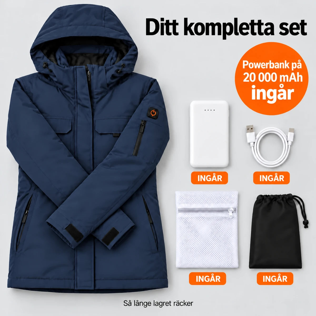 PyreFit Terrano i marinblått – komplett set