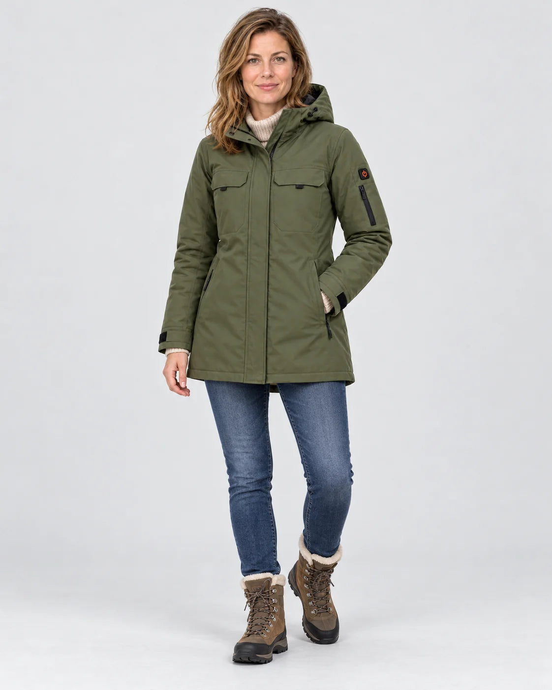Uppvärmd parkas dam PyreFit Terrano, helfigur