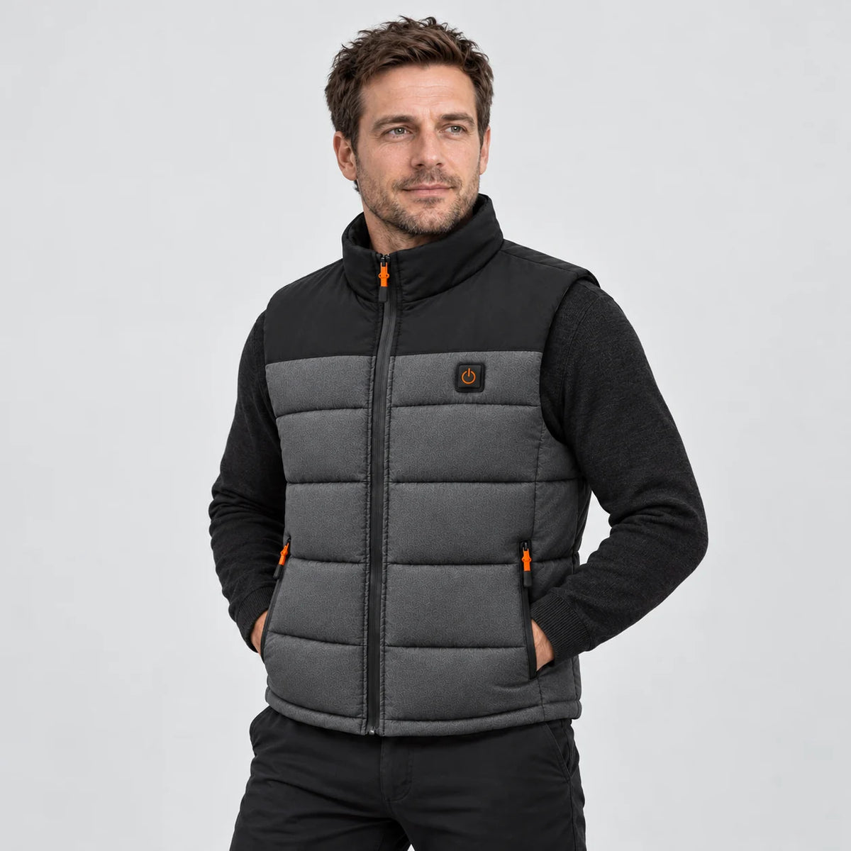 Värmeväst unisex PyreFit Trailon, på modell, framifrån
