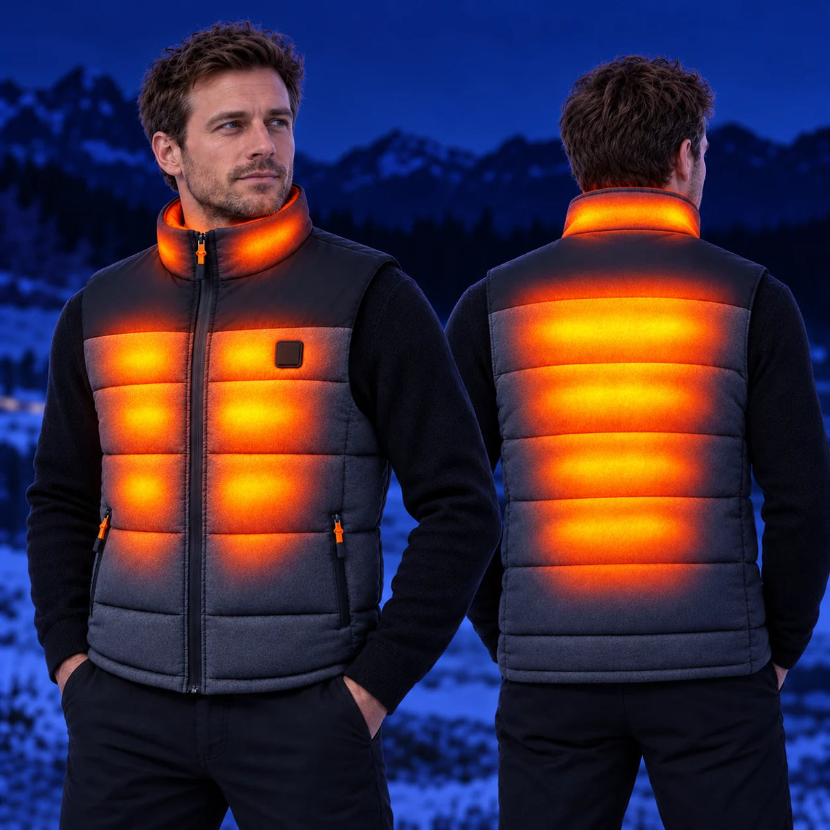 Värmeväst unisex PyreFit Trailon – värme på bröst, rygg och krage