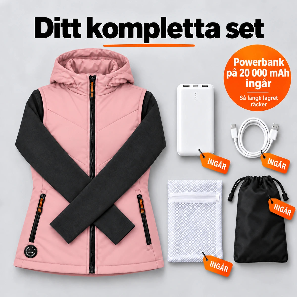 PyreFit Transitor i rosa – komplett set