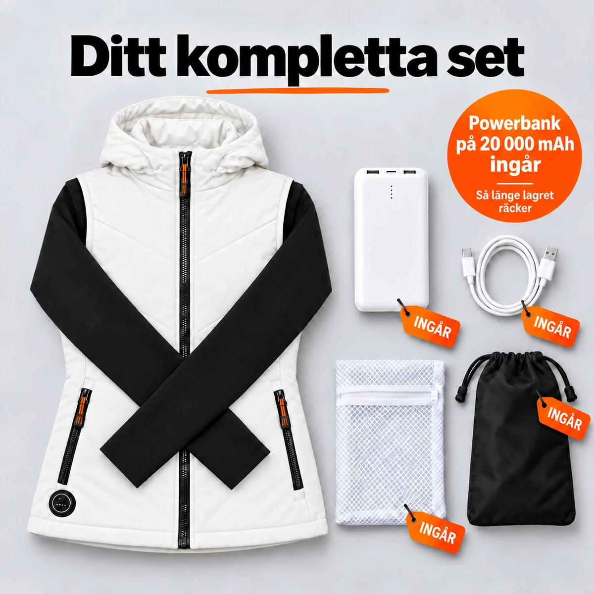 PyreFit Transitor i vitt – komplett set