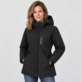 Uppvärmd parkas dam PyreFit Traverso, på modell, framifrån