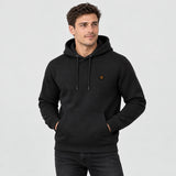 Uppvärmd hoodie PyreFit Velocor i svart, framifrån