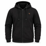 Uppvärmd hoodie herr med dragkedja PyreFit Voltor, produktbild utan modell