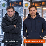Jämförelse: vanlig vinterjacka och Zippa med värme