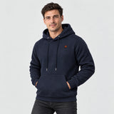 Uppvärmd hoodie herr PyreFit Zippa, på modell, framifrån