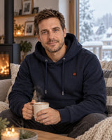 Uppvärmd hoodie herr PyreFit Zippa en vinterdag: hemma