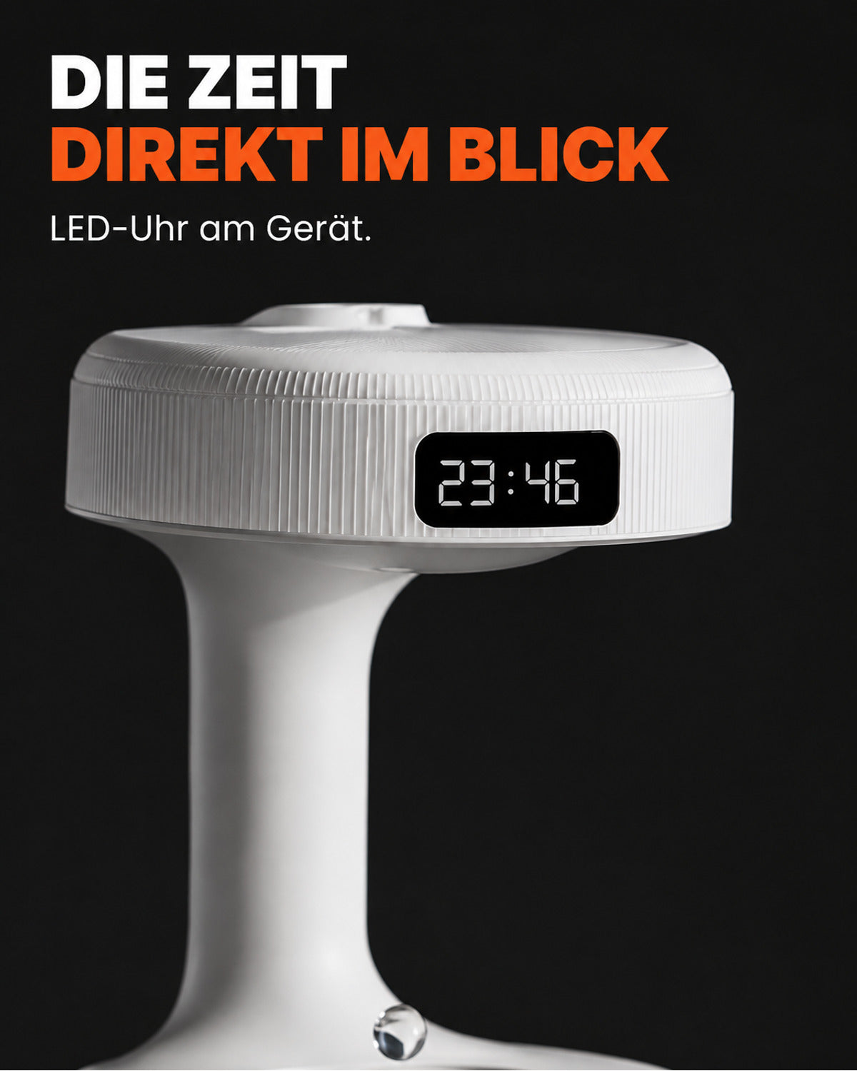 Luftfuktare med droppeffekt och LED-klocka – produktbild 4