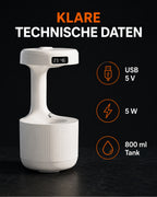 Luftfuktare med droppeffekt och LED-klocka – produktbild 9