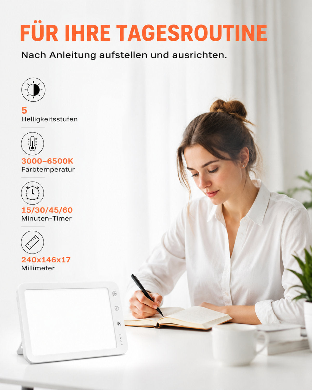 Dagsljuslampa JSK-30 med timer – produktbild 3