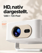 Miniprojektor – HD, naturlig upplösning.