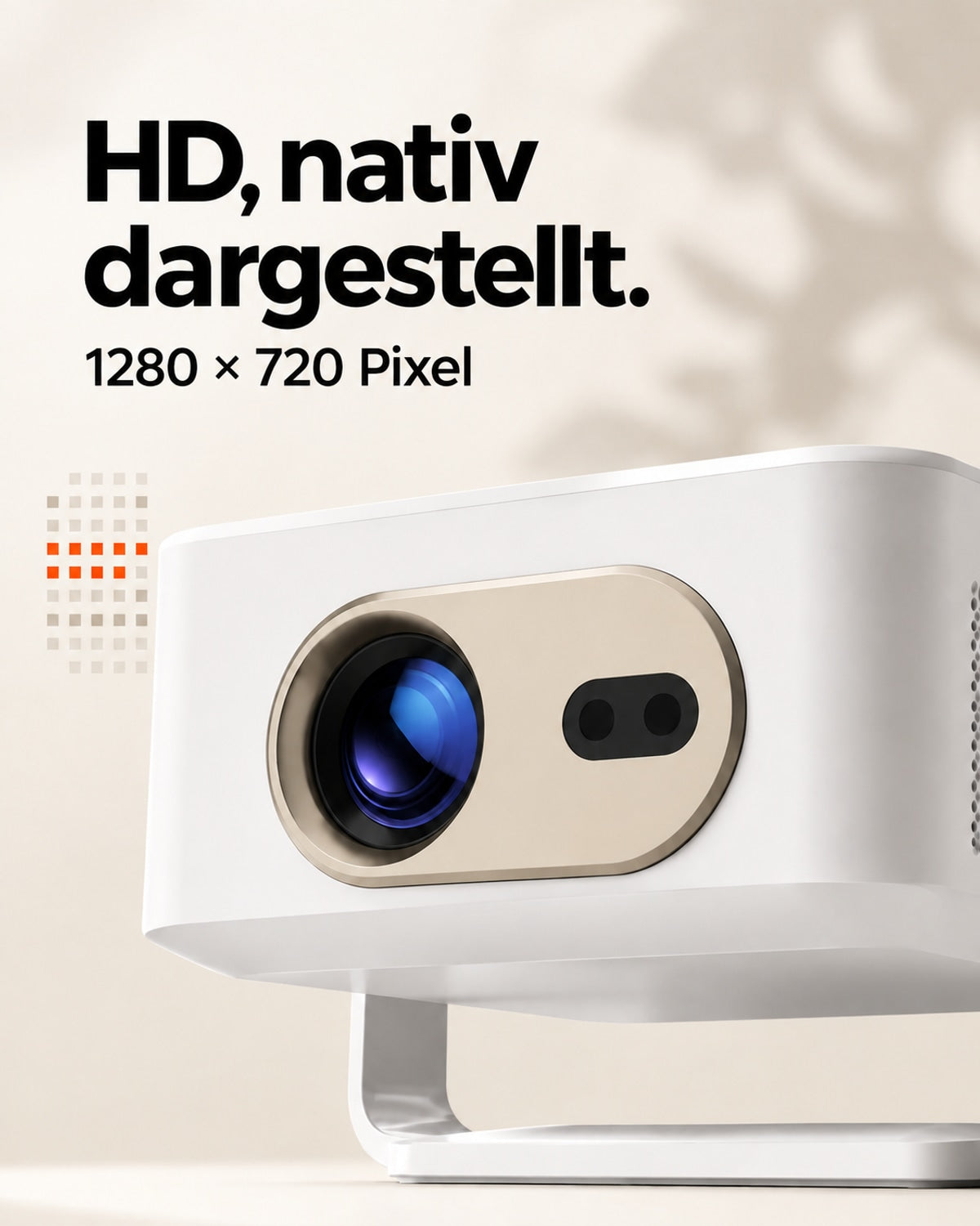 Miniprojektor – HD, naturlig upplösning.