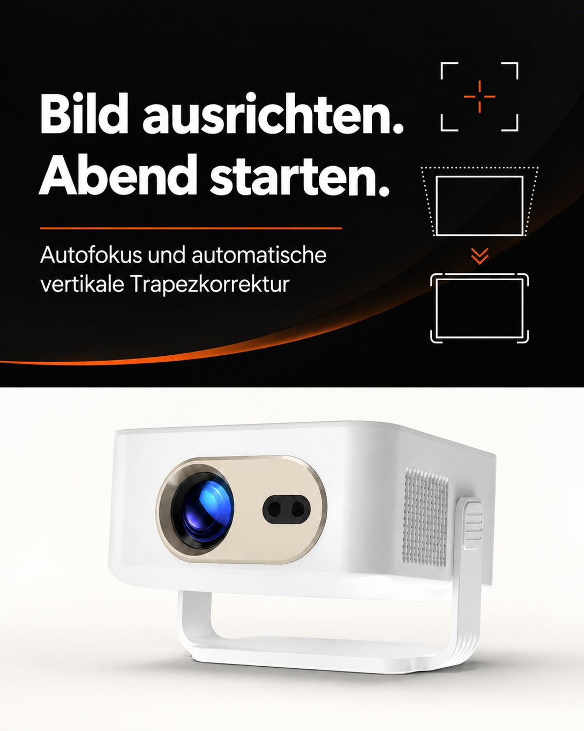 Miniprojektor – rikta bilden. Starta kvällen.
