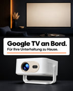 Miniprojektor – Google TV ombord.