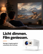 Miniprojektor – dämpa ljuset. Njut av filmen.