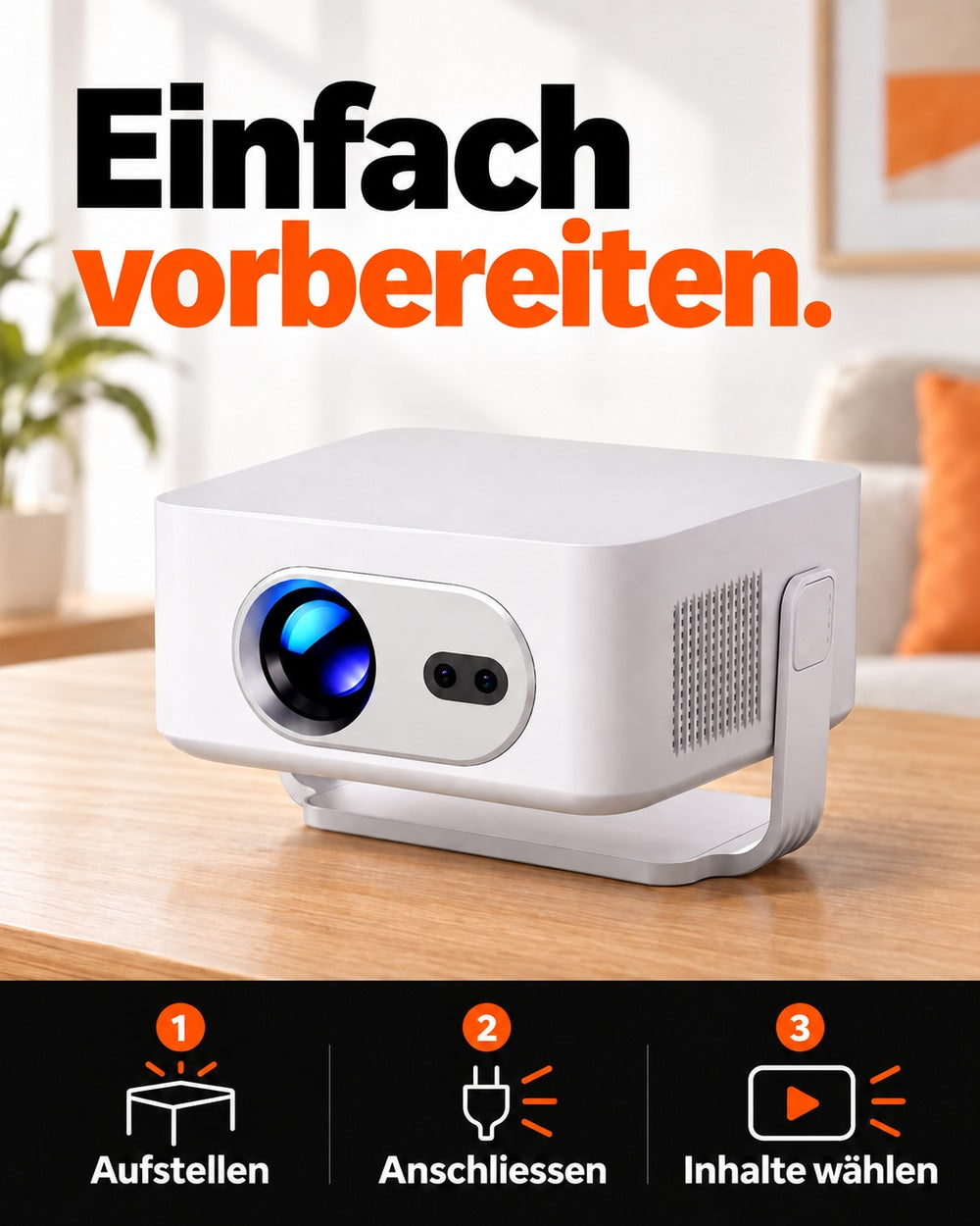 Miniprojektor – installation