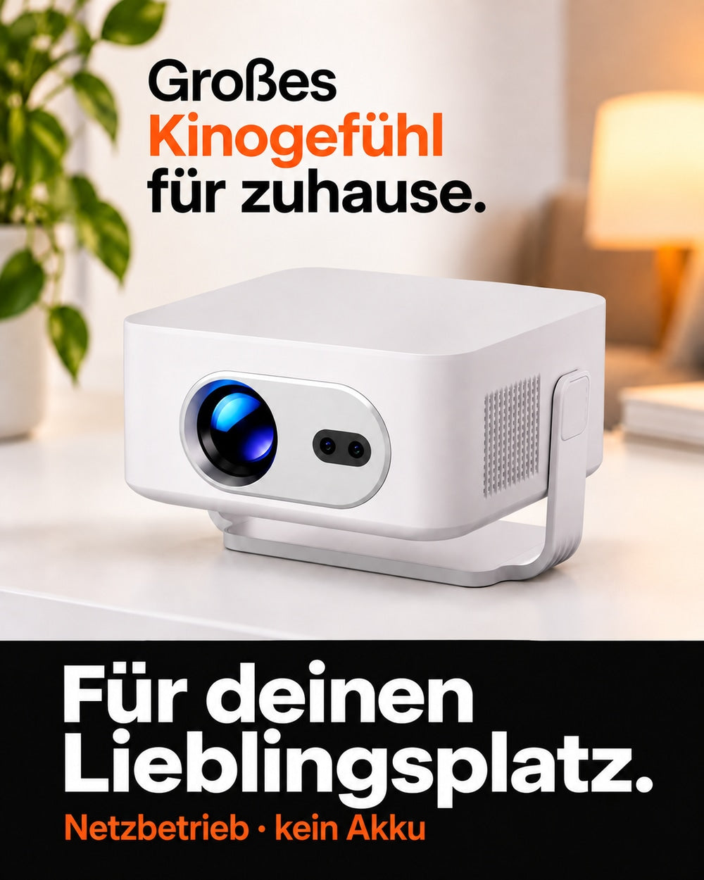 Miniprojektor – nätdrift