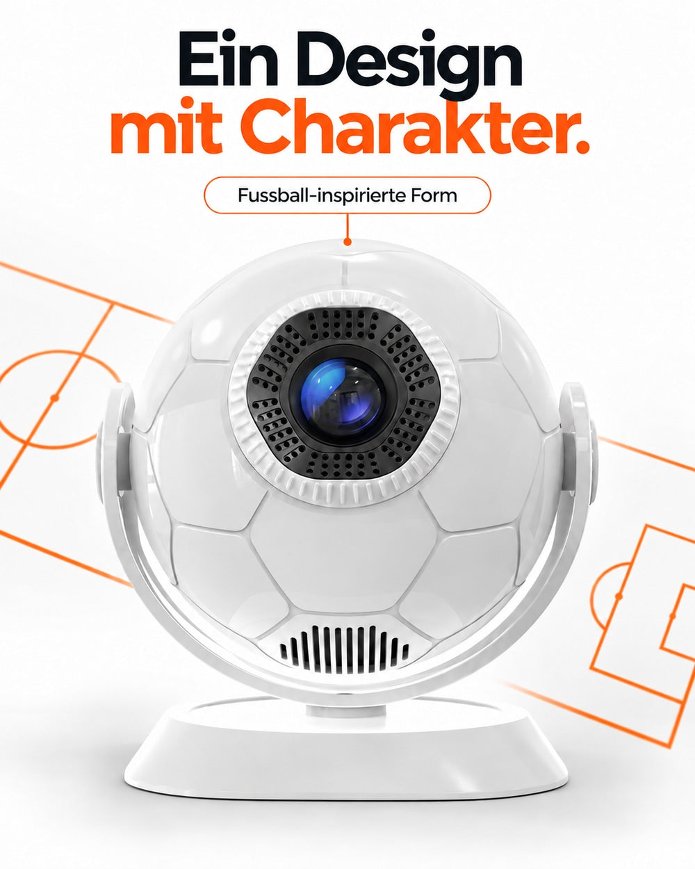 Miniprojektor – fotbollsdesign