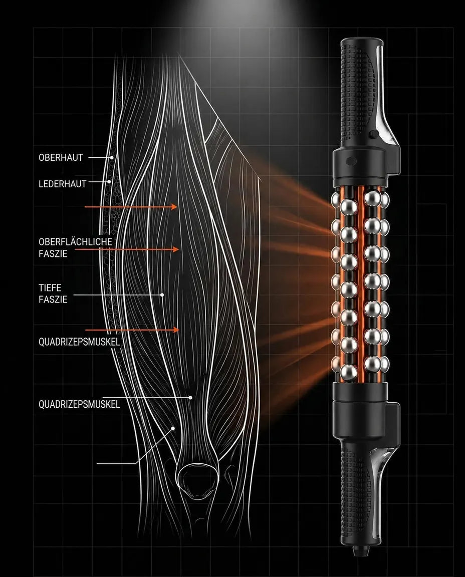 Massagerulle med roterande kula – djupmassage utan ström för rygg och ben – produktbild 11