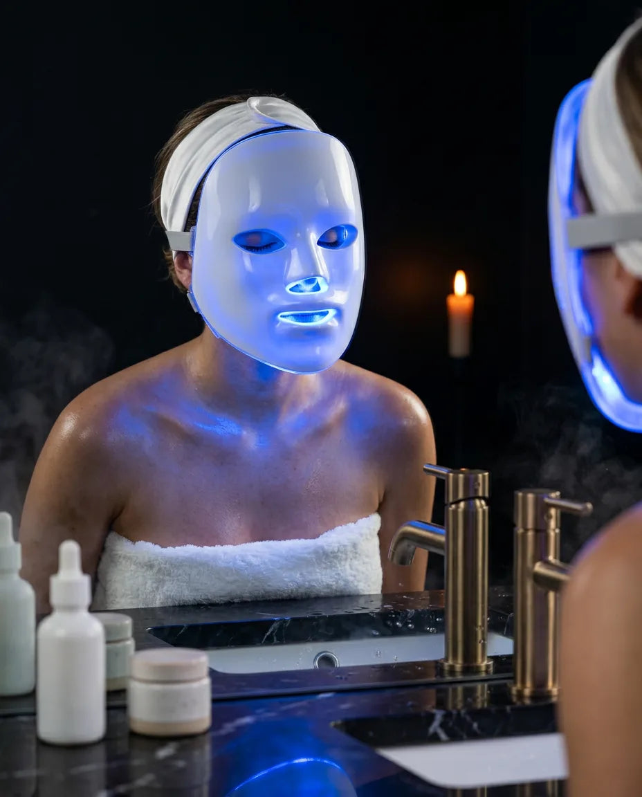 LED-ansiktsmask för hemmet – flera ljuslägen för en lugn hudvård på kvällen – produktbild 3
