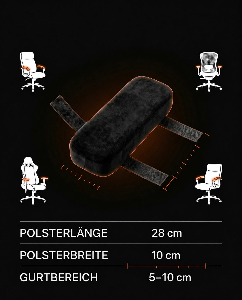 Armstödsdynor 2-pack – mjuk dyna för kontors- och gamingstolar – produktbild 9