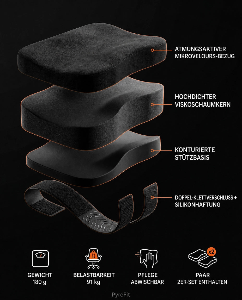 Armstödsdynor 2-pack – mjuk dyna för kontors- och gamingstolar – produktbild 10