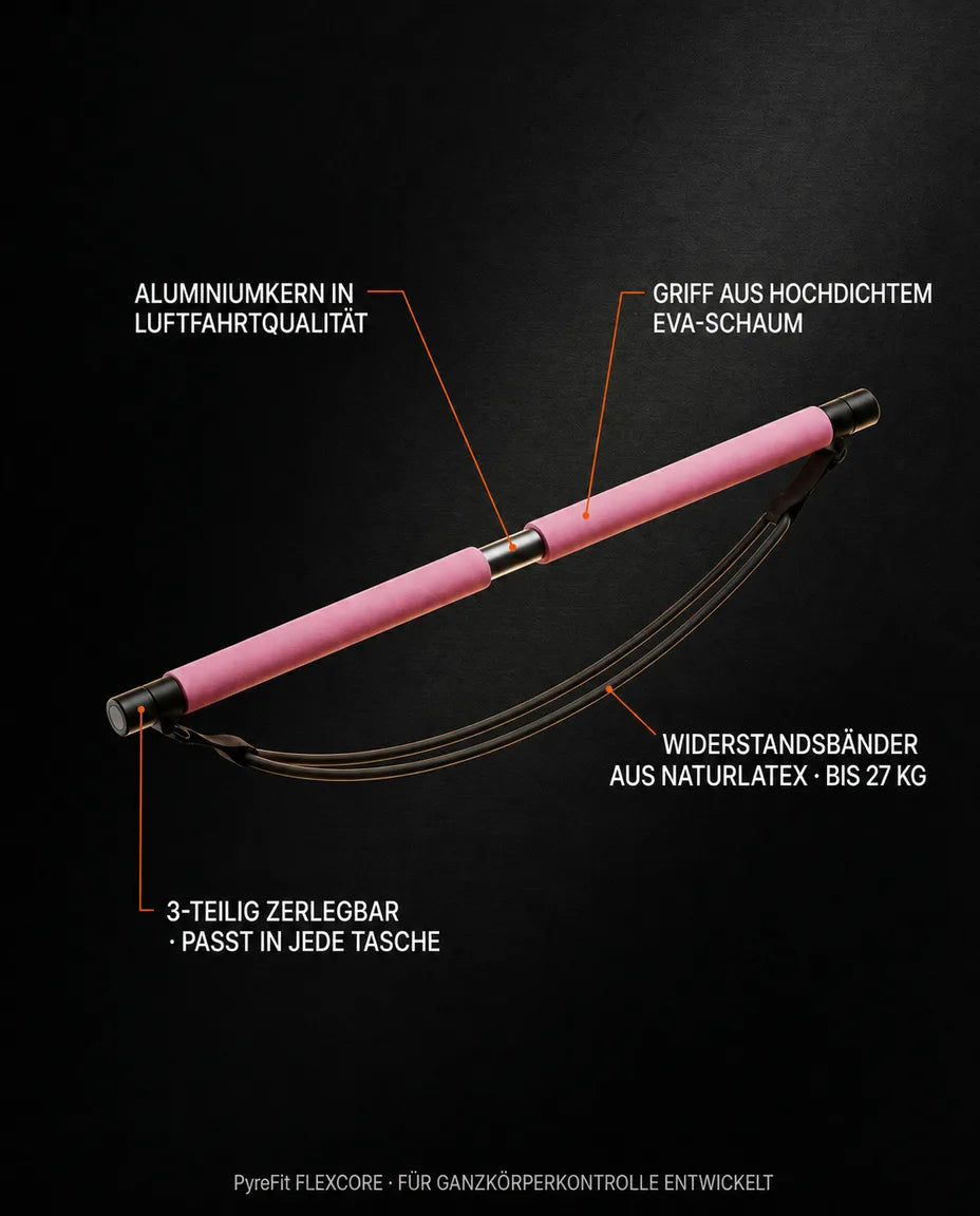 Pilatesset med stång och motståndsband – ledvänlig träning hemma – produktbild 8