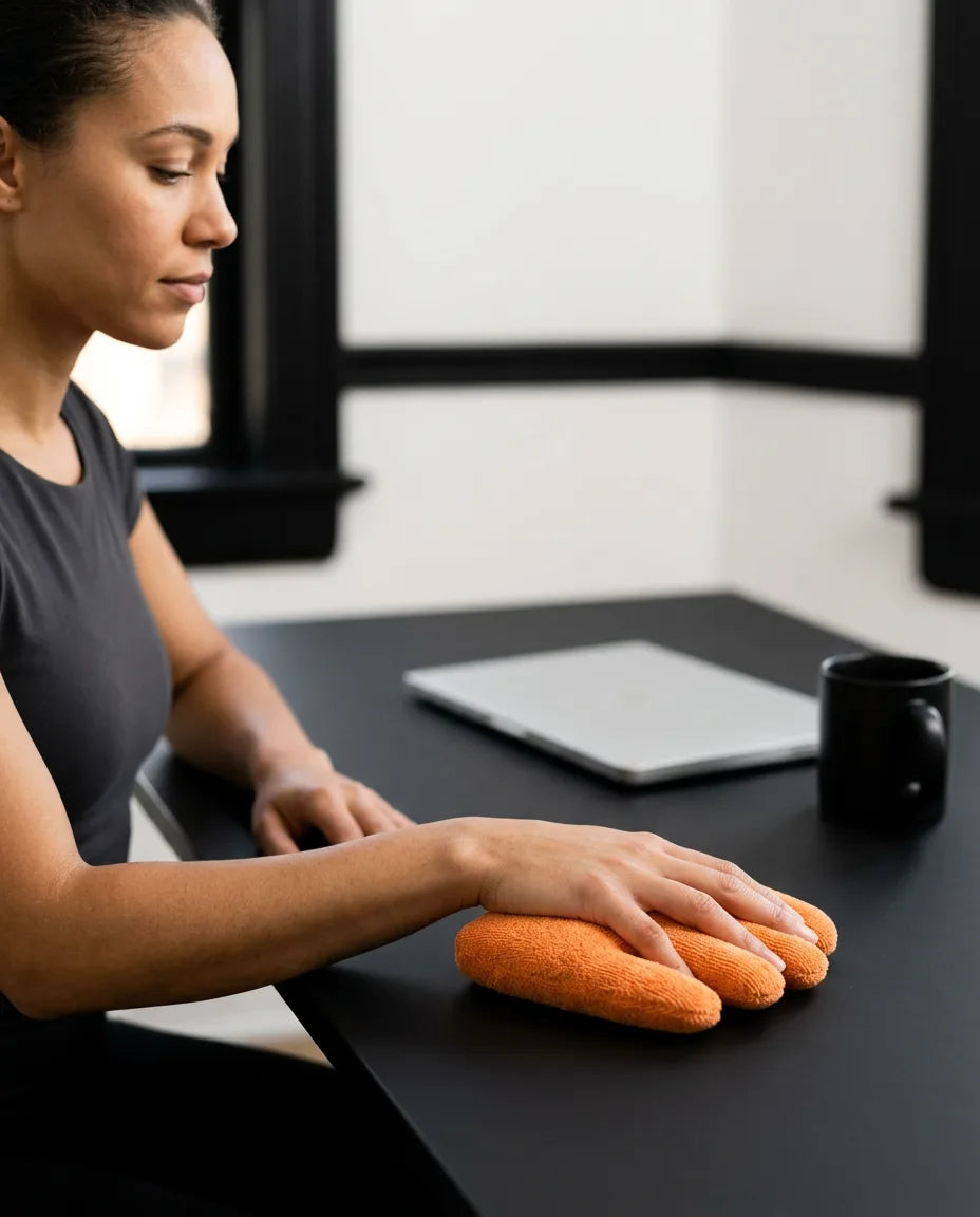 Handledsstöd med fingerspår – ergonomiskt stöd för trötta händer – produktbild 2