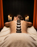 Hot stone-set – 10 eller 20 stenar – stenar vid en visad ryggmassage