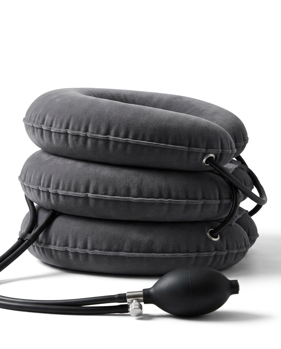 Uppblåsbar nackkudde med pump – mjuk stretch vid stel nacke – produktbild 6