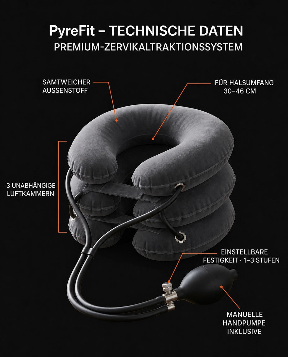 Uppblåsbar nackkudde med pump – mjuk stretch vid stel nacke – produktbild 7