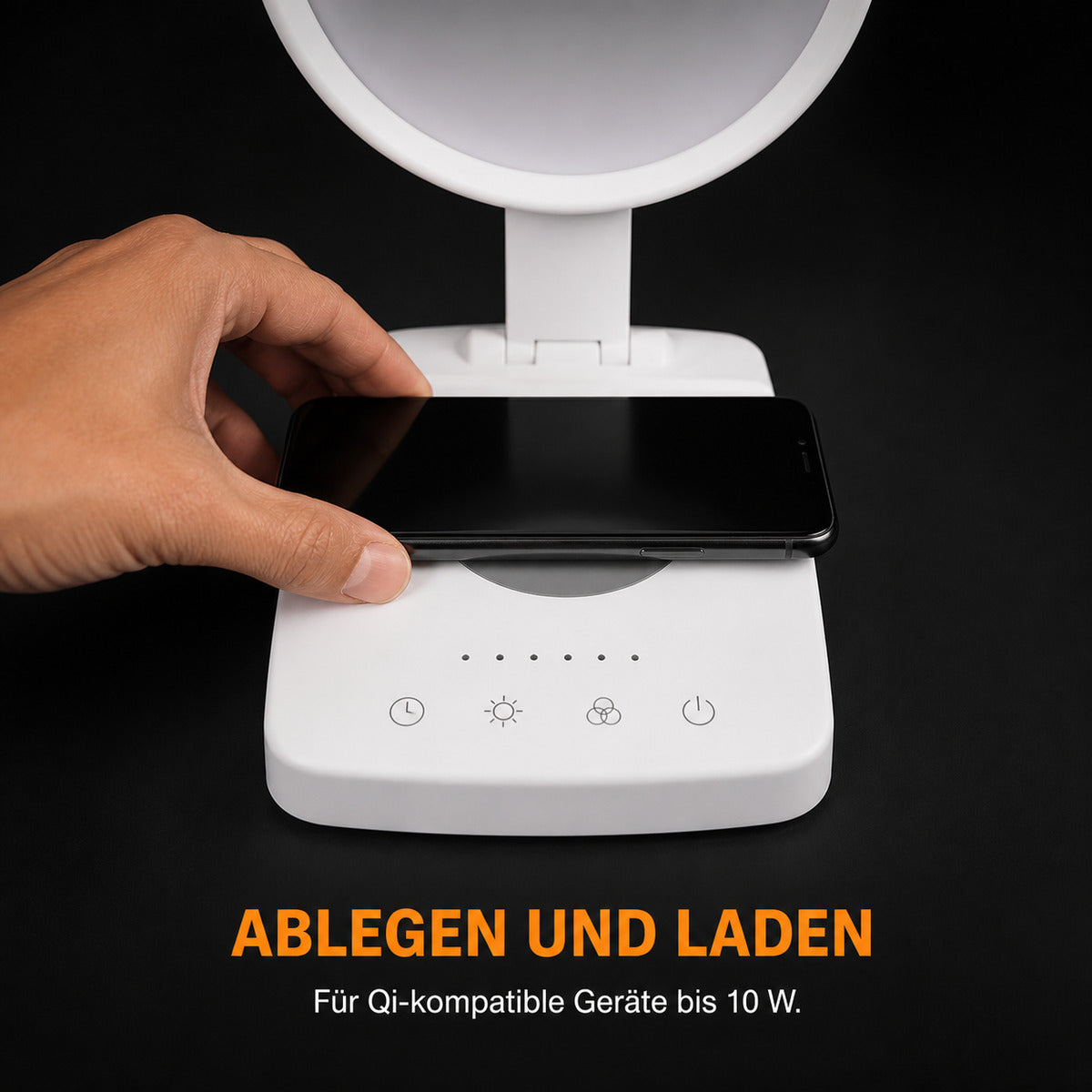 Dagsljuslampa med Qi-laddyta – detalj 3