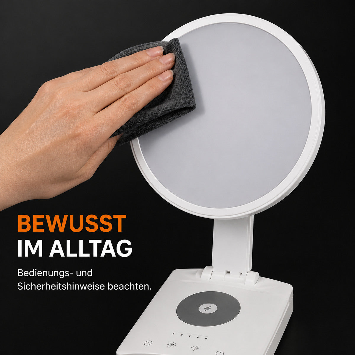 Dagsljuslampa med Qi-laddyta – detalj 5