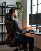 Ergonomisk kontorsstol med nätrygg – svankstöd för långa arbetsdagar – produktbild 2