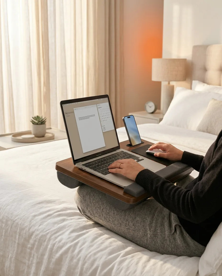 Laptopkudde för säng och soffa – stabilt underlag med musyta – produktbild 2