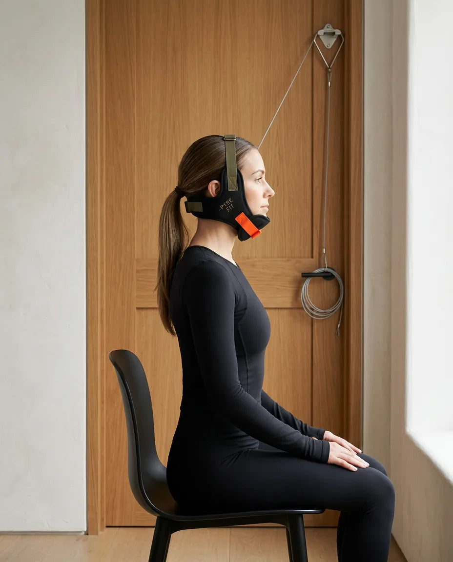 Justerbar nackstretcher – mjuk stretching för nacke och axlar utan händer – produktbild 9