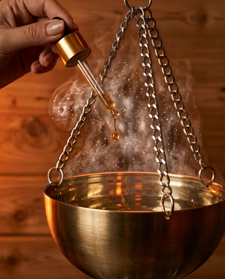 Aromskål för bastun i rostfritt stål – för eteriska oljor, örter och saltkristaller – produktbild 2