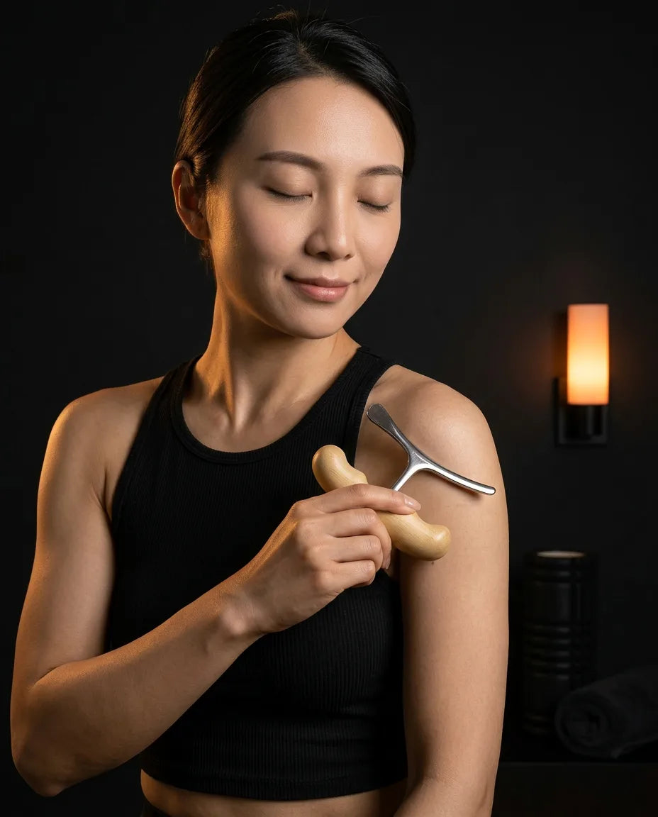 Gua sha i rostfritt stål – fasciaverktyg för muskler och återhämtning – produktbild 3