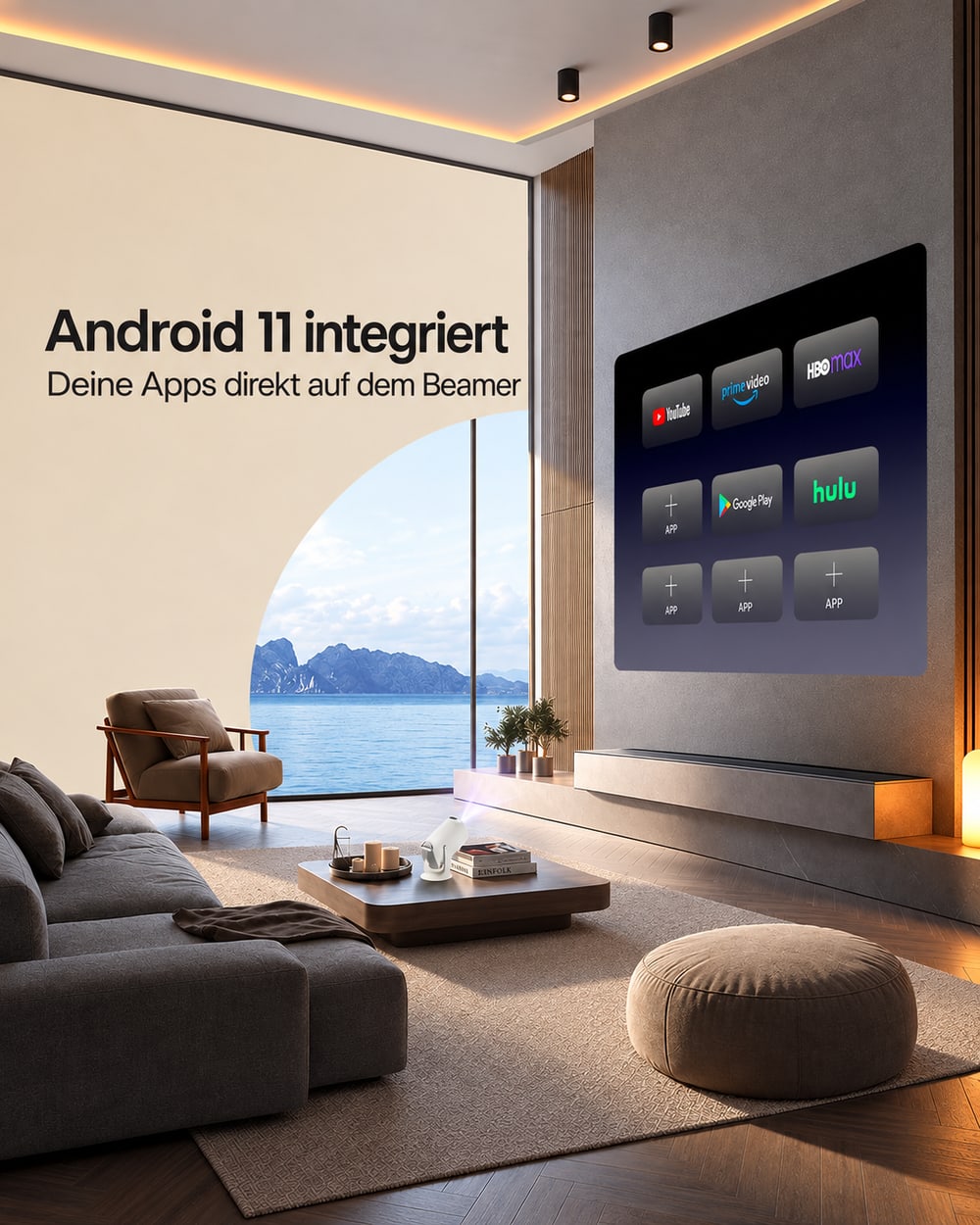 Miniprojektor – med inbyggt Android 11