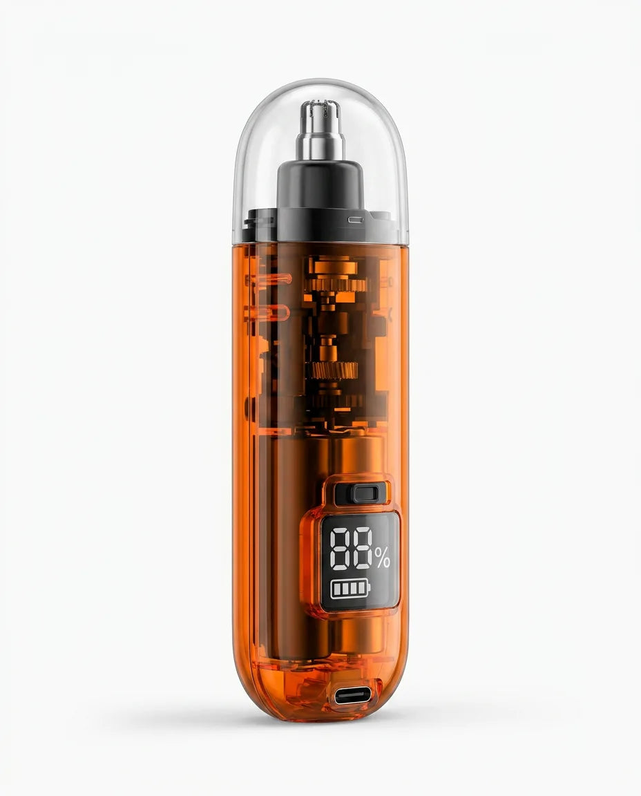 Näshårstrimmer med LED-display – sladdlös precision för näsa och öron – produktbild 10