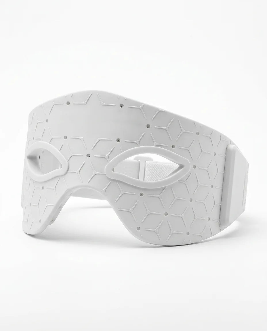 LED-ögonmask med rött ljus – vit färgvariant