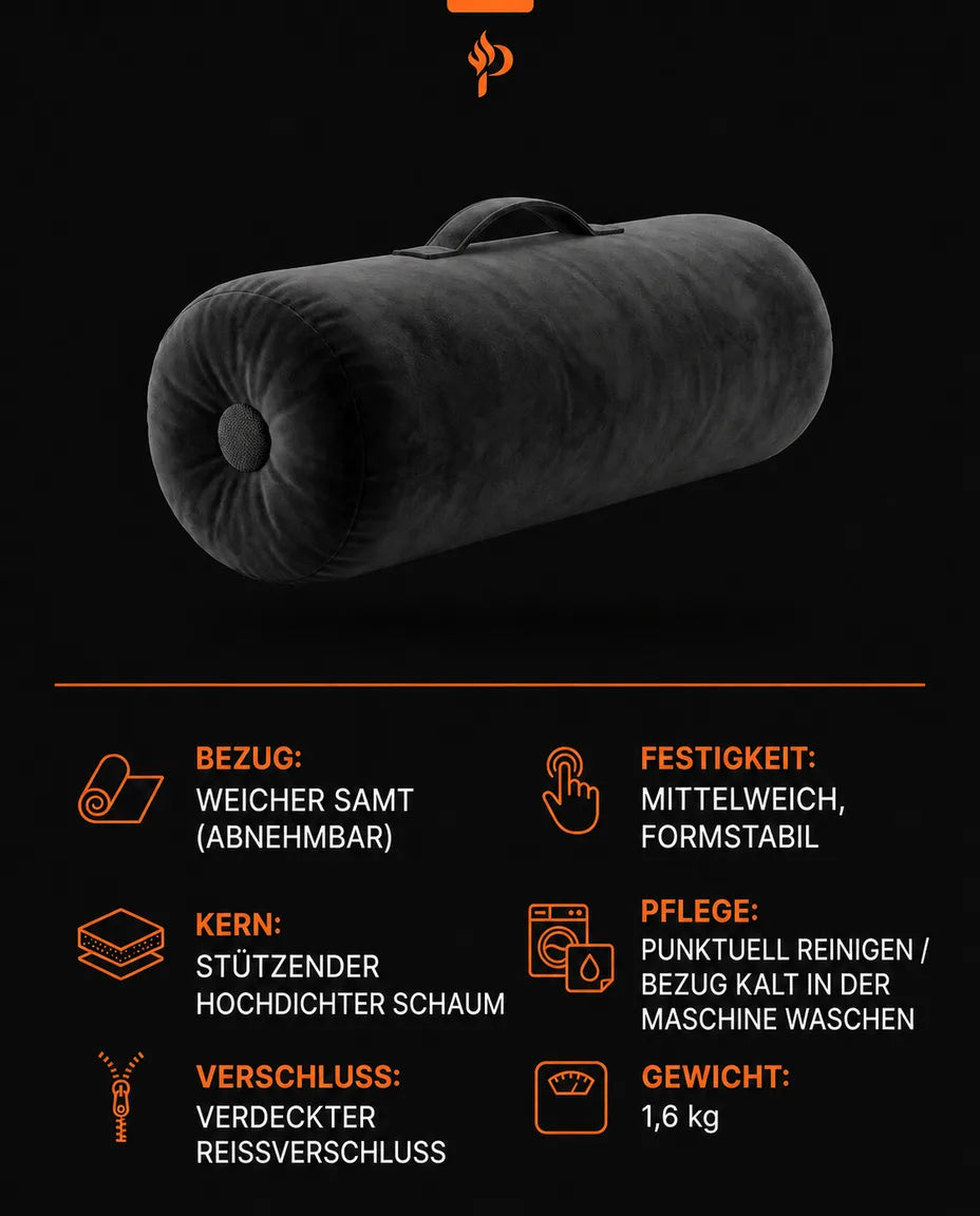 Yogabolster i sammet – fast stöd för meditation och återhämtning – produktbild 8