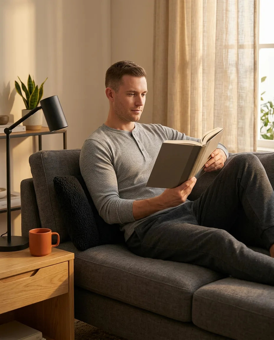 Ländkudde med sherpaöverdrag – ryggstöd för kontoret, soffan och sängen – produktbild 3
