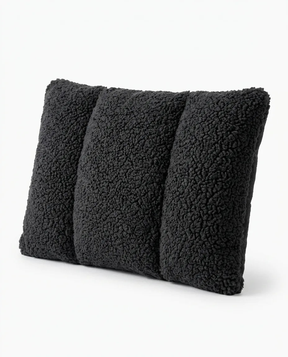 Ländkudde med sherpaöverdrag – ryggstöd för kontoret, soffan och sängen – produktbild 8
