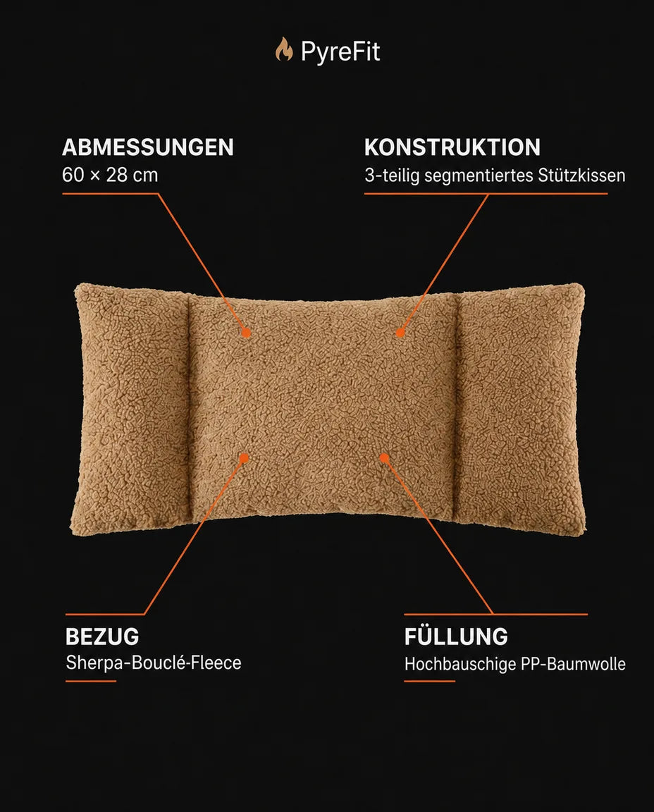 Ländkudde med sherpaöverdrag – ryggstöd för kontoret, soffan och sängen – produktbild 12
