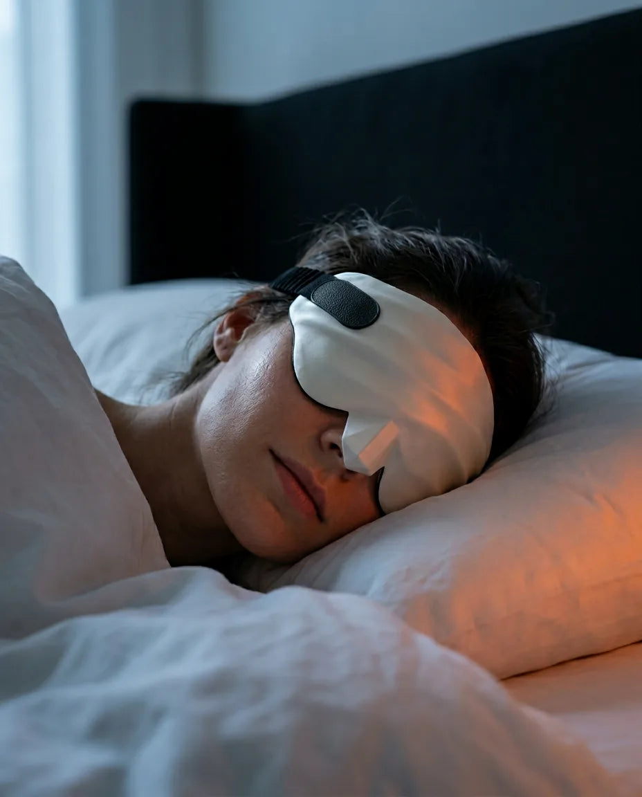 Sovmask i mullbärssilke – formad med total mörkläggning för djup sömn – produktbild 3