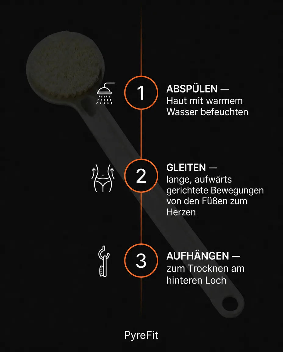 Kroppsborste med mjuka borst – mild peeling med långt skaft för ryggen – produktbild 7
