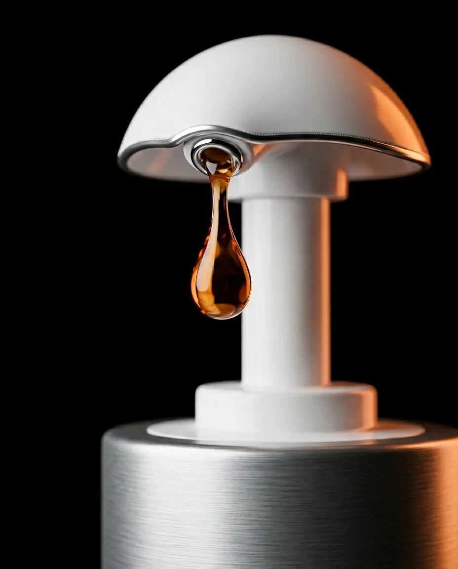 Massageoljevärmare med display – droppe vid pumpens pip