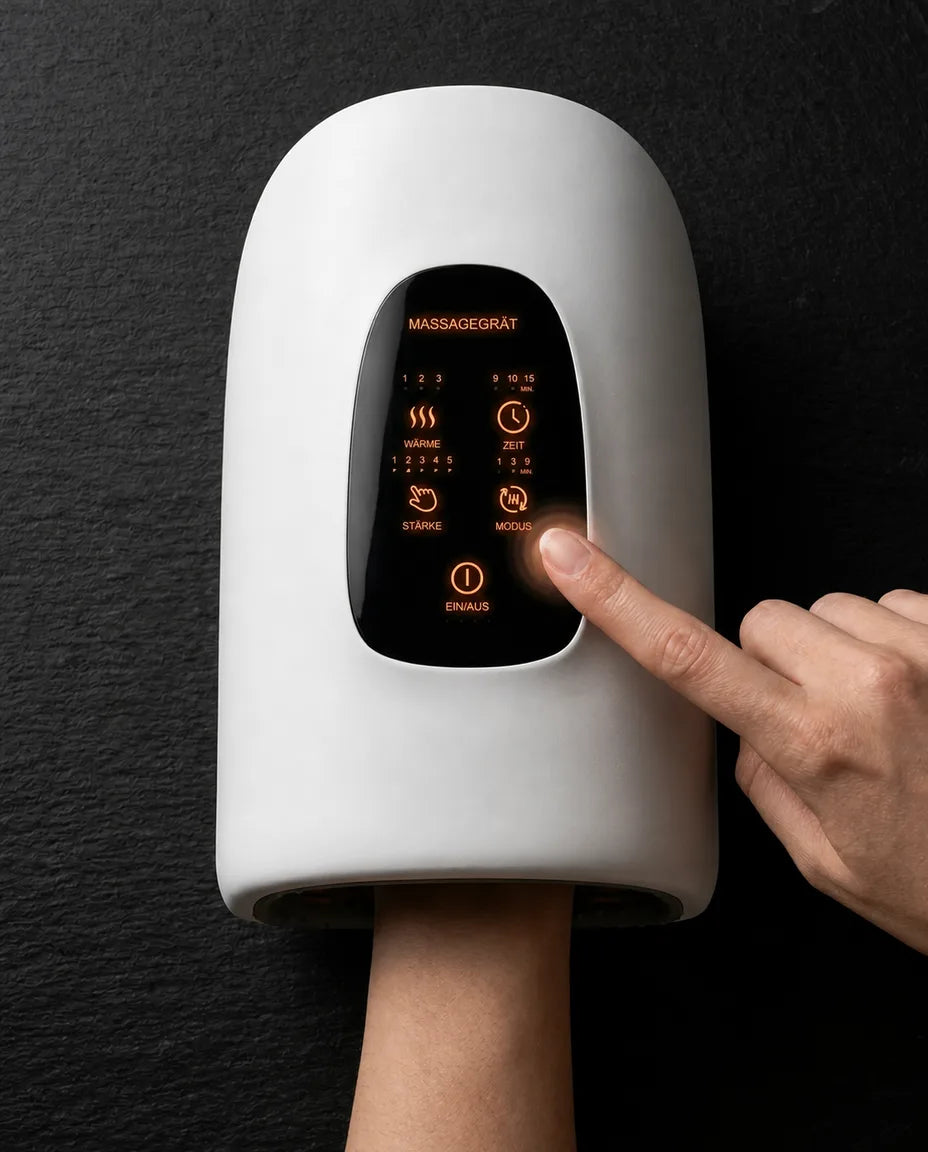 Sladdlös handmassageapparat med värme – luftmassage för hand, fingrar och handled – produktbild 8